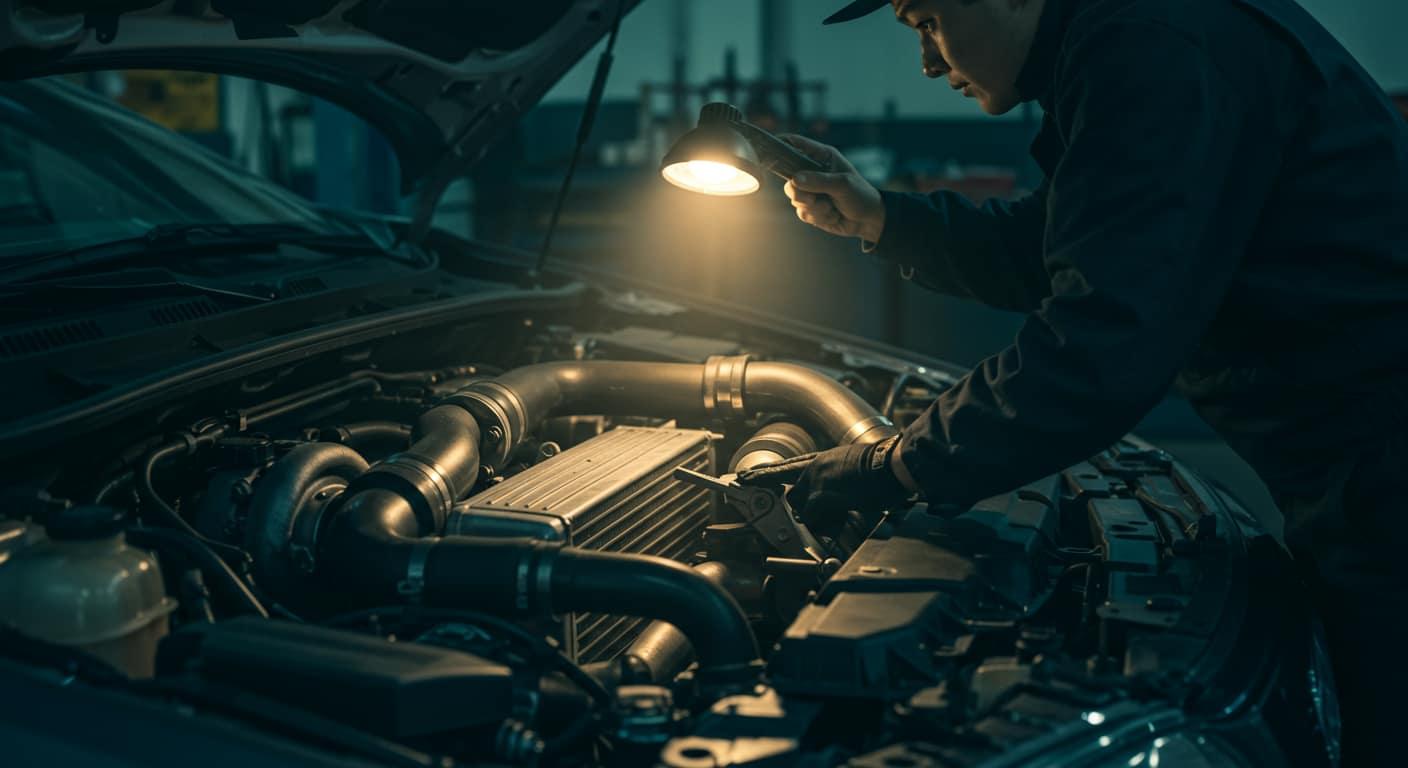 Inspection des durites d'admission et de suralimentation d'un moteur diesel