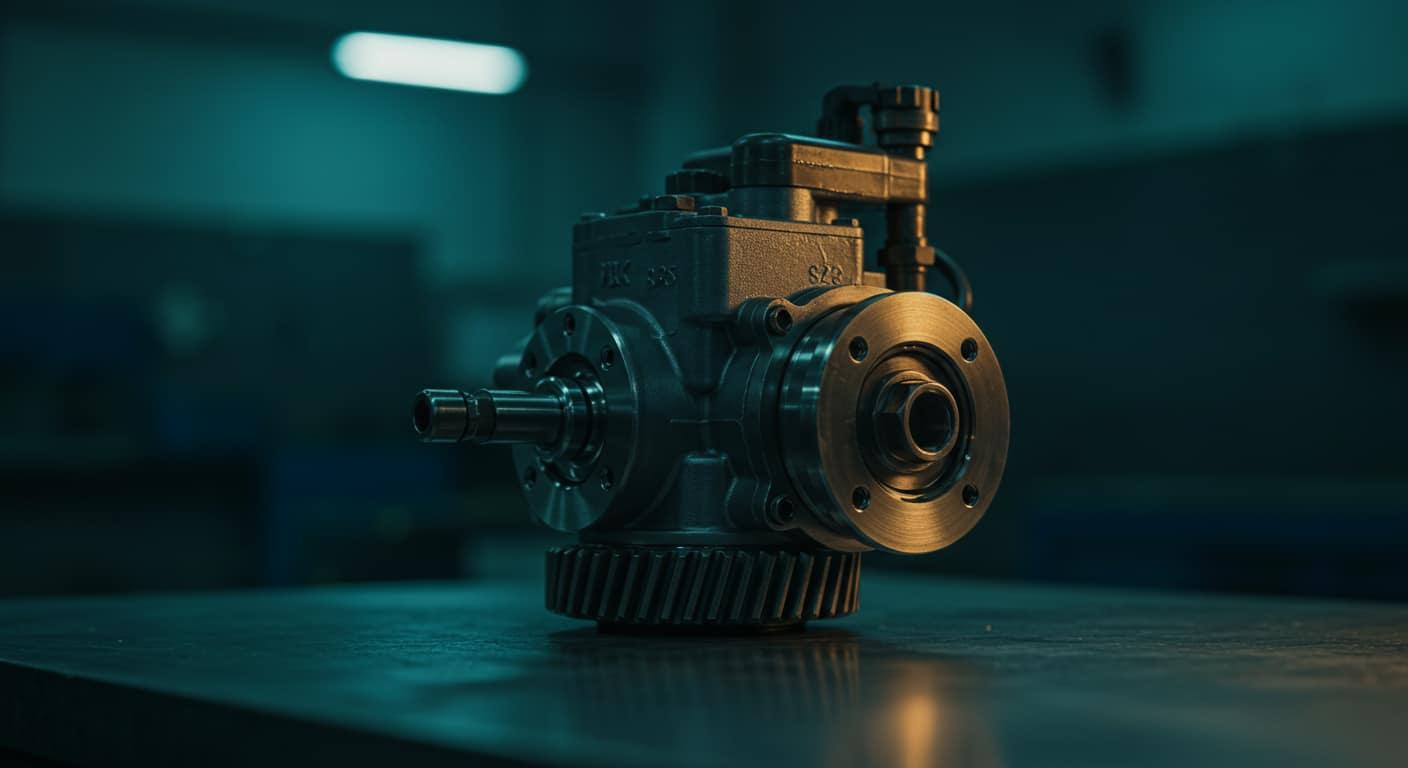 Pompe d'injection haute pression common rail sur un établi