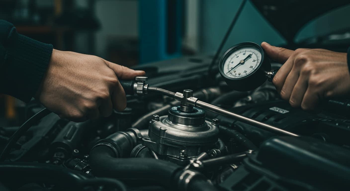 Test d'un actuator de wastegate à la pompe à dépression manuelle